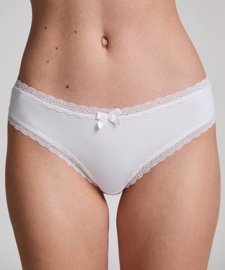 London V-shaped Brazilian, White