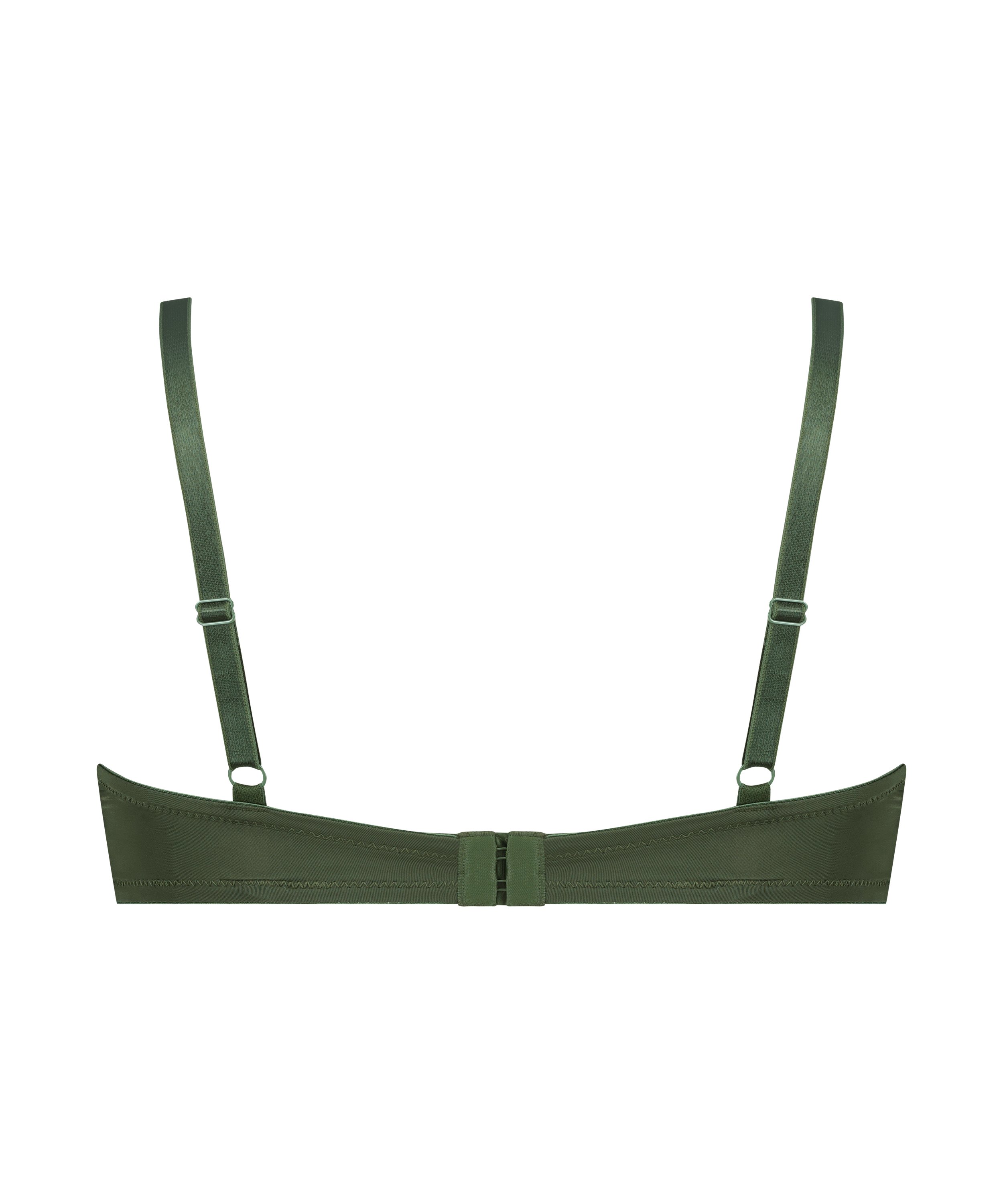 Plunge Padded Underwired Bra, Green, main