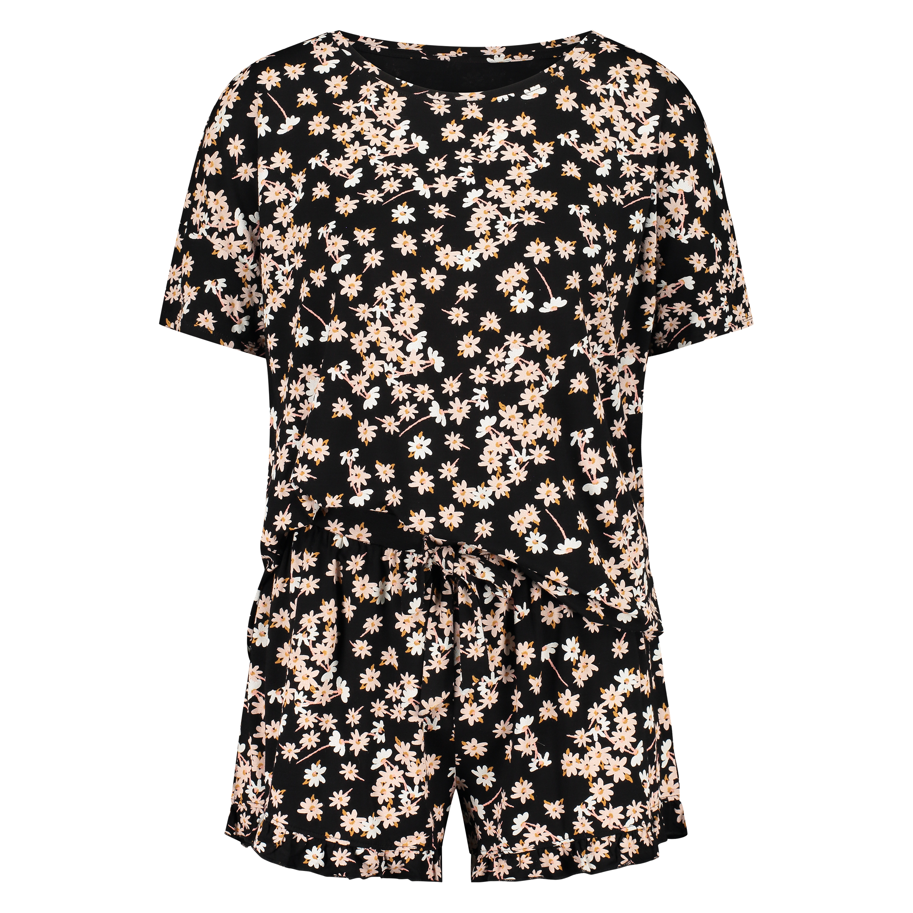 Short pyjama set, Black, main