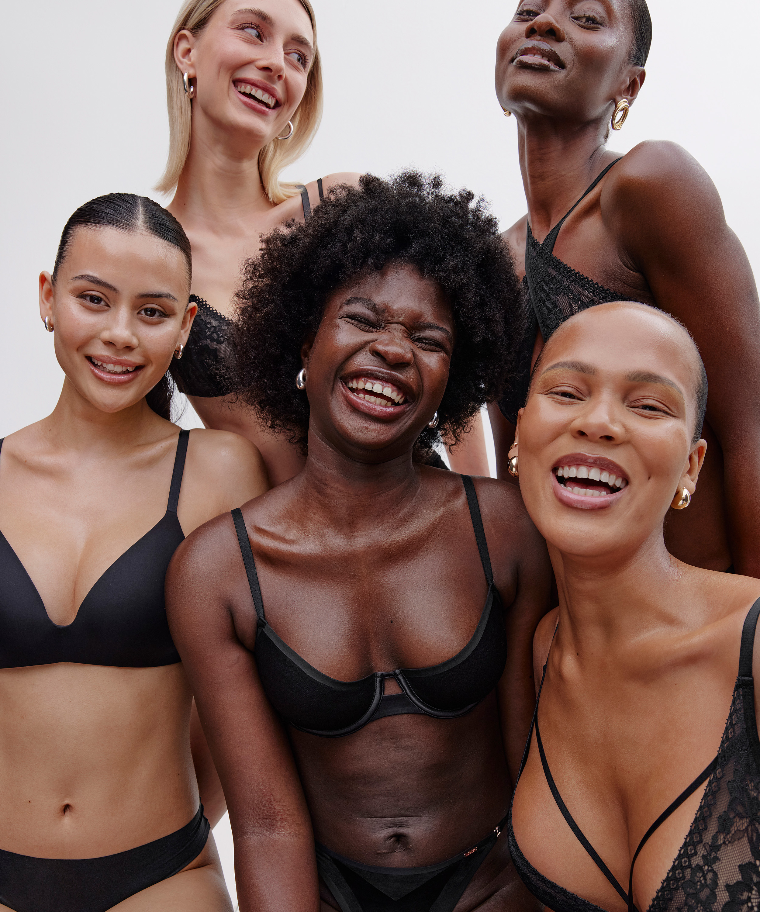 Essential Padded Underwired Push-Up Bra, Black, main