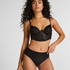 Elle Highleg High-Waisted Brazilian, Black