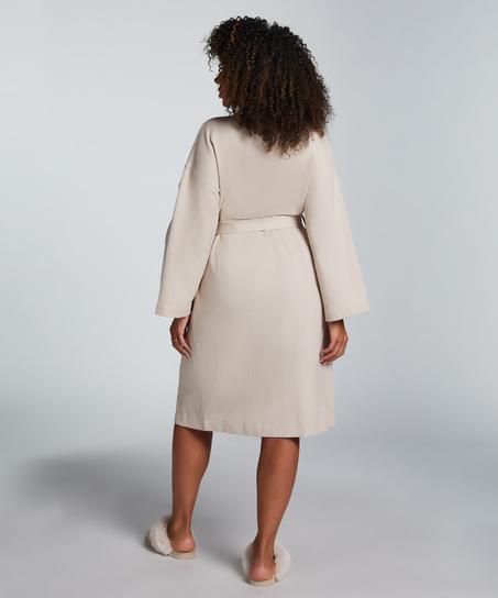 Waffle Bathrobe, Beige