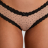 V-shaped Brazilian knickers mesh, Brown