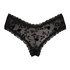 V-shaped Brazilian knickers mesh, Black