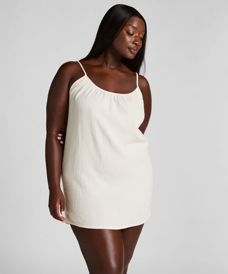 Muslin Slipdress, White