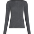 super soft Boatneck Shirt with Cashmere, Grey