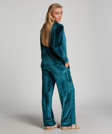 Velours Jogging Pants, Blue