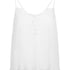 Plisse Lace Cami, White