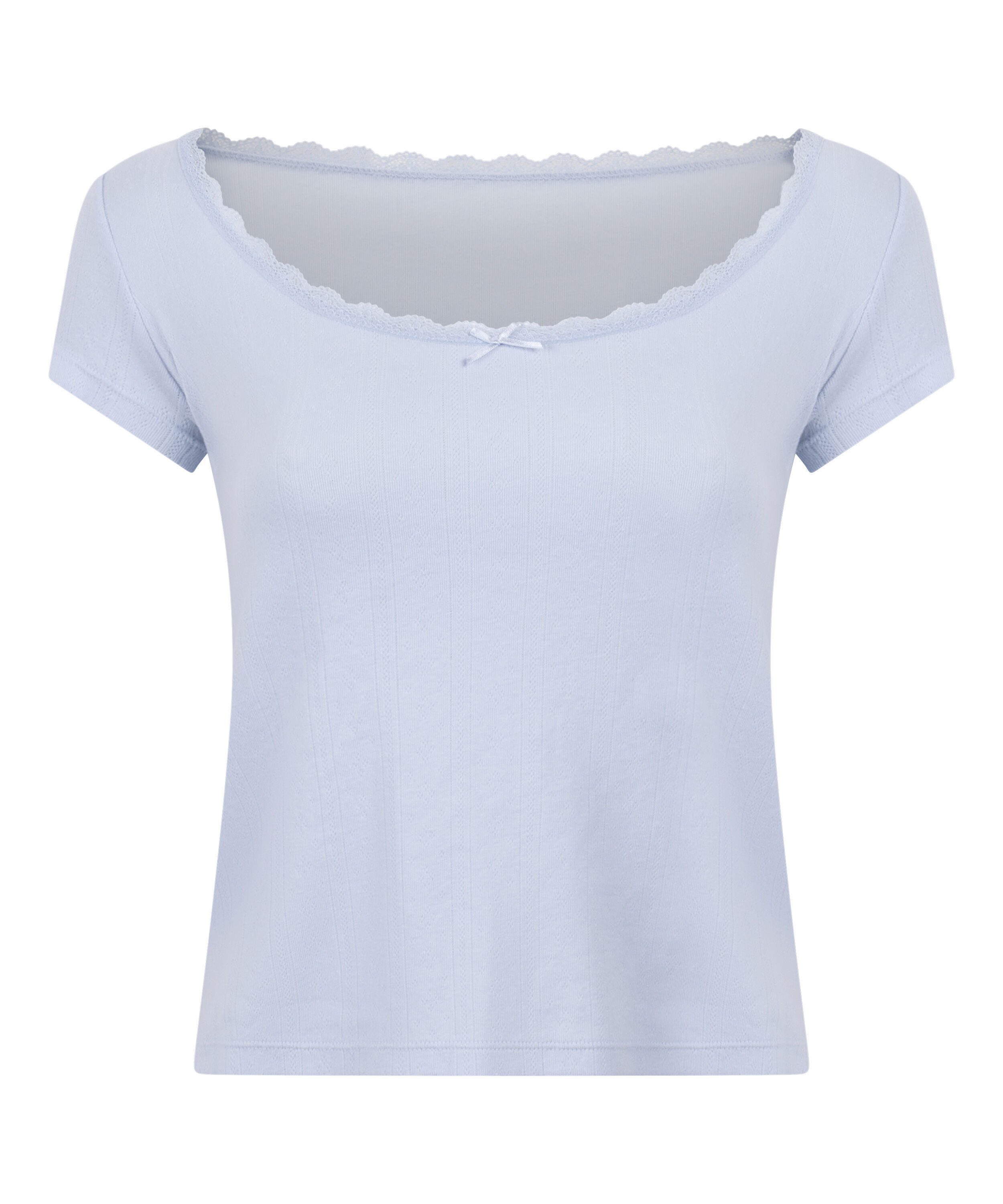 Pointelle Top, Blue