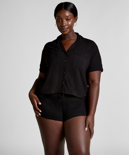 Short Jersey Rib Essential, Black