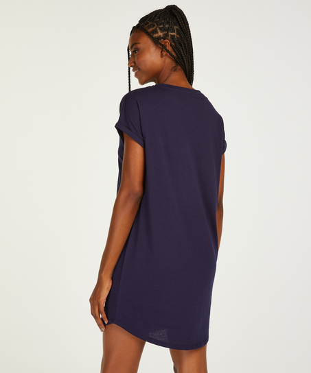 Round Neck Nightshirt, Blue