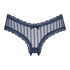 V-shaped Brazilian knickers mesh, Blue