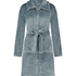 Fleece Zip Bathrobe, Blue