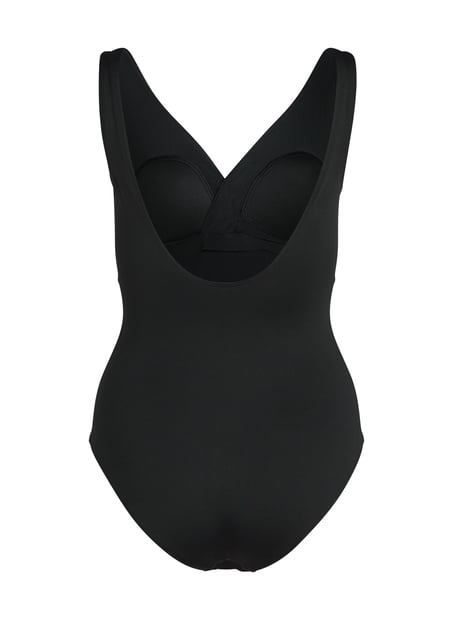 Shaping Shell Mesh Swimsuit, Black