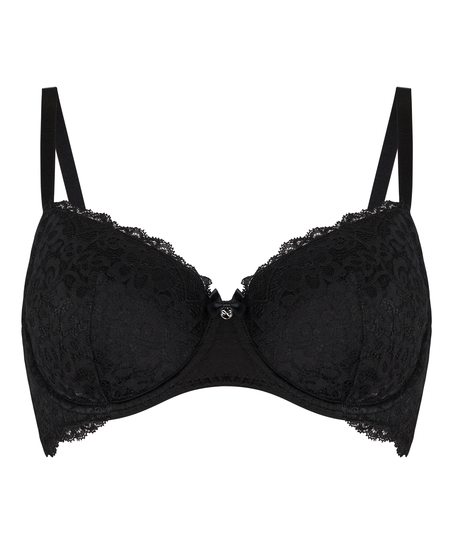 Marine Padded Underwired Bra, Black