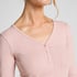 Henley Pyjama Top, Pink