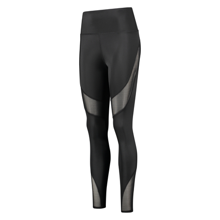HKMX High waisted sport legging mesh, Black