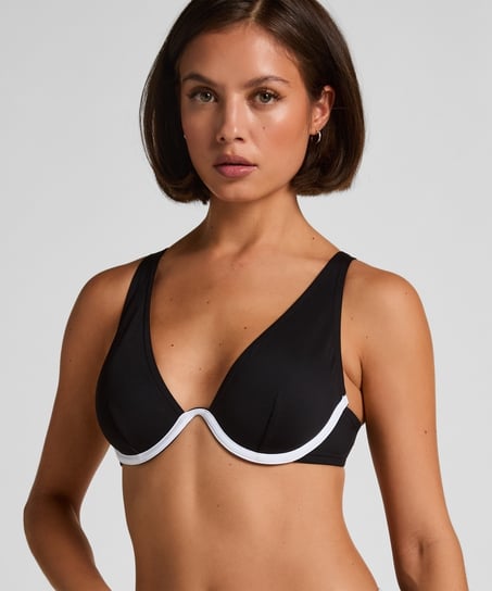 Neoprene Bikini Top, Black