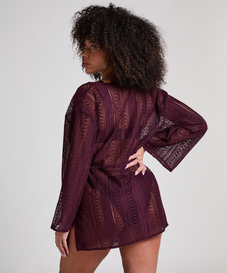 Beach Crochet Kaftan, Purple