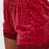 Velvet lace shorts, Red
