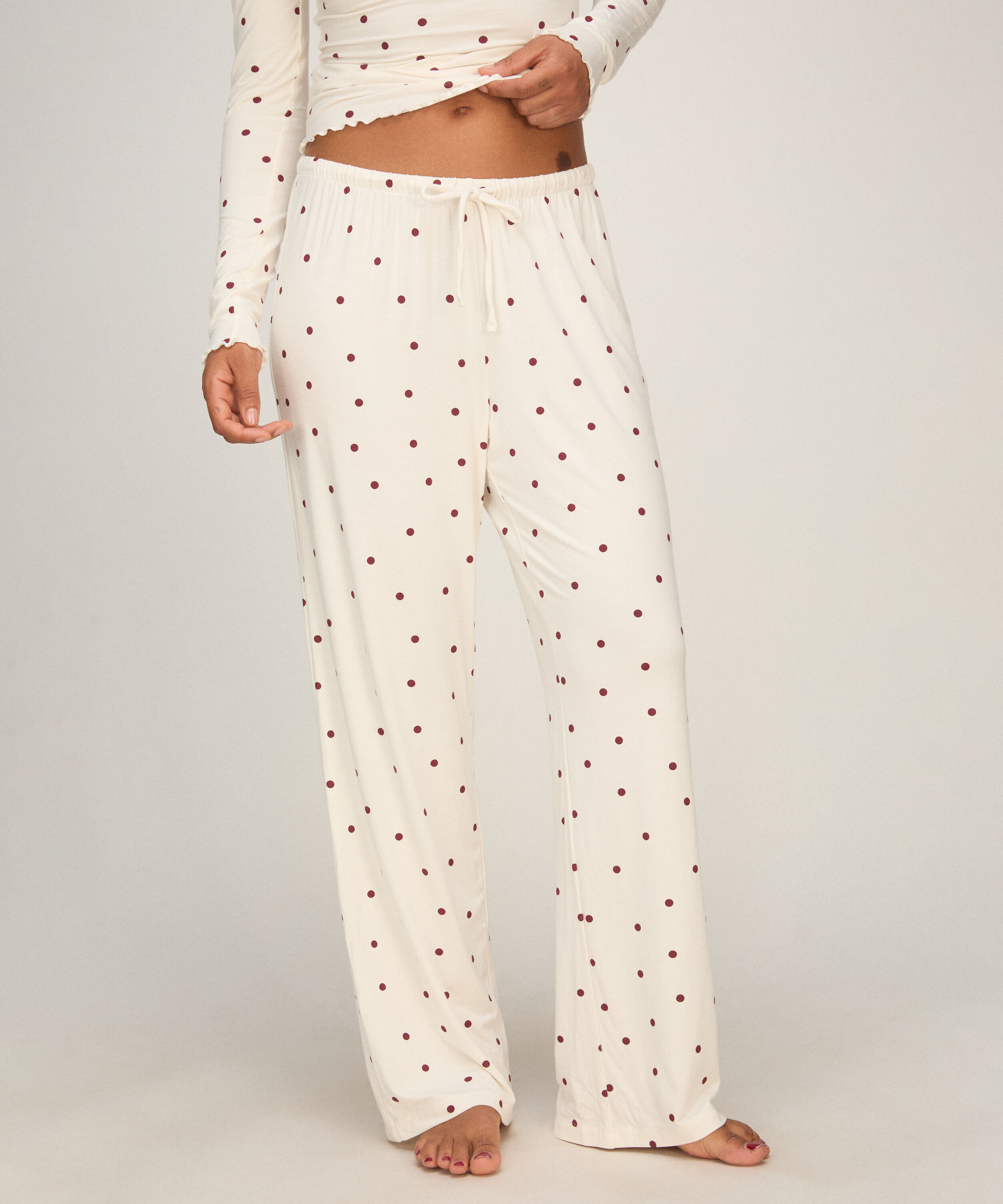 Pant Jersey Dot, White
