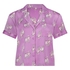 Satin Short-Sleeved Jacket, Purple