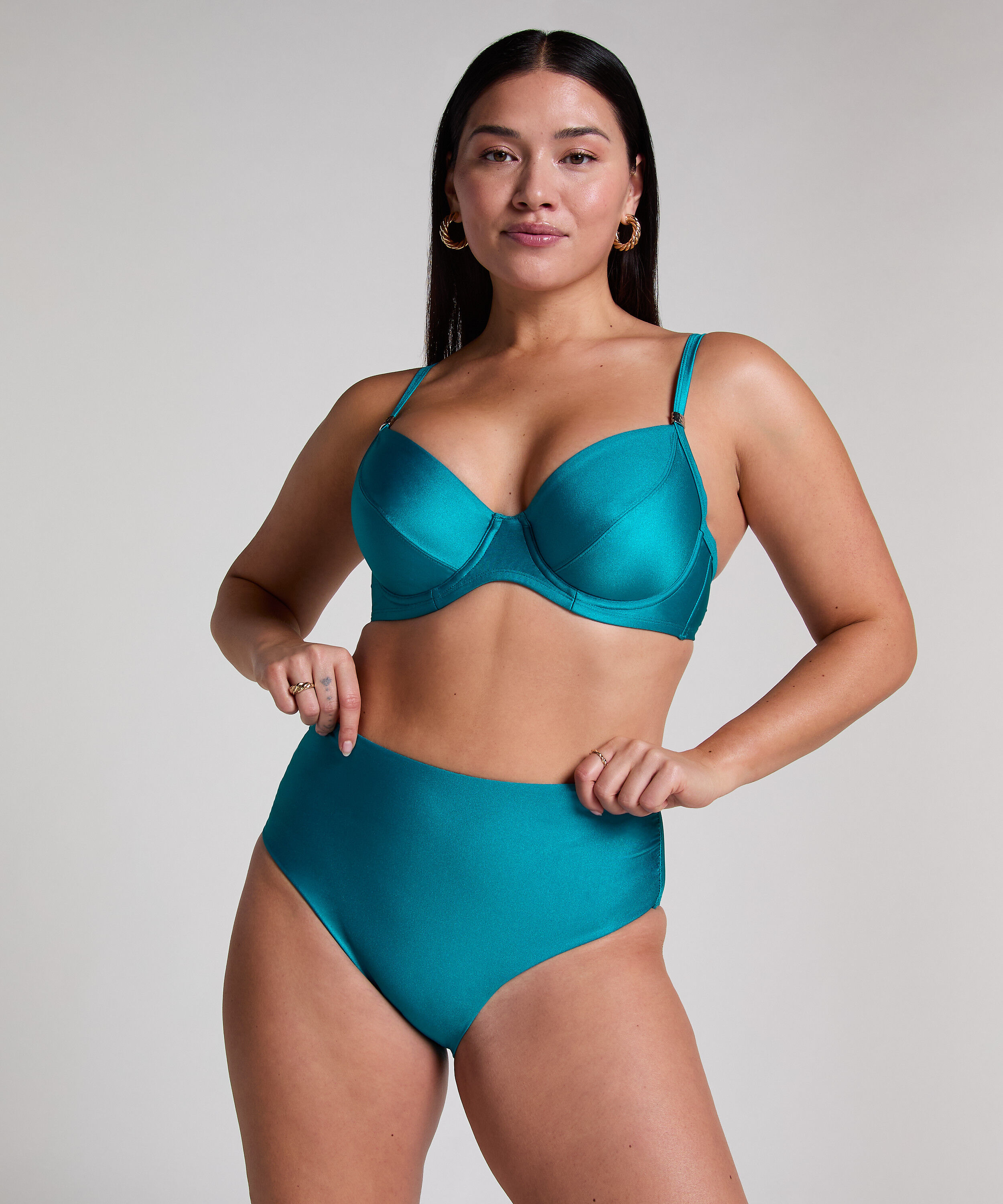 Aqua Non-Padded Underwired Bikini Top, Green