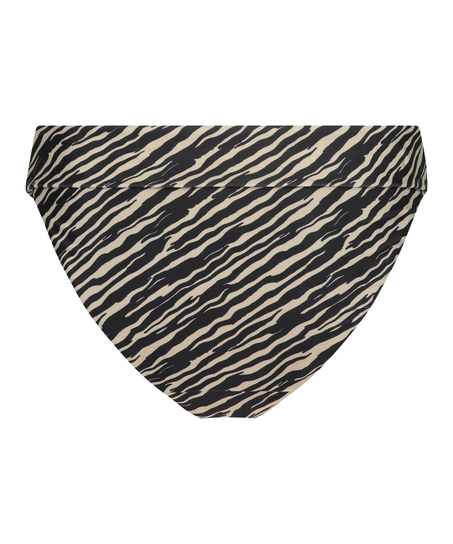 Zebra Rio Bikini Bottoms, Brown