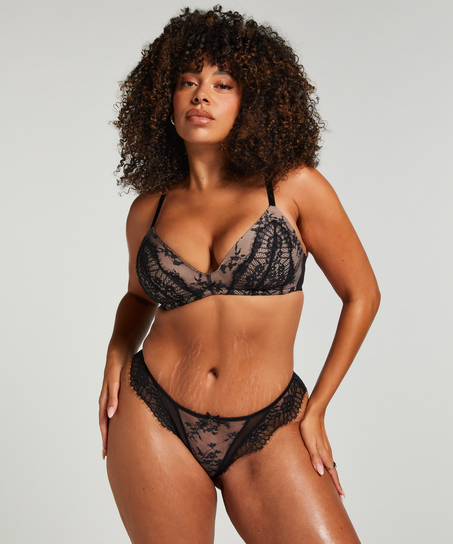 Daphne Padded Non-Wired Bra, Black