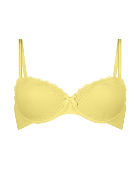 Lola Padded Underwired Bra, Yellow