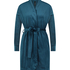 Velours short bathrobe, Blue