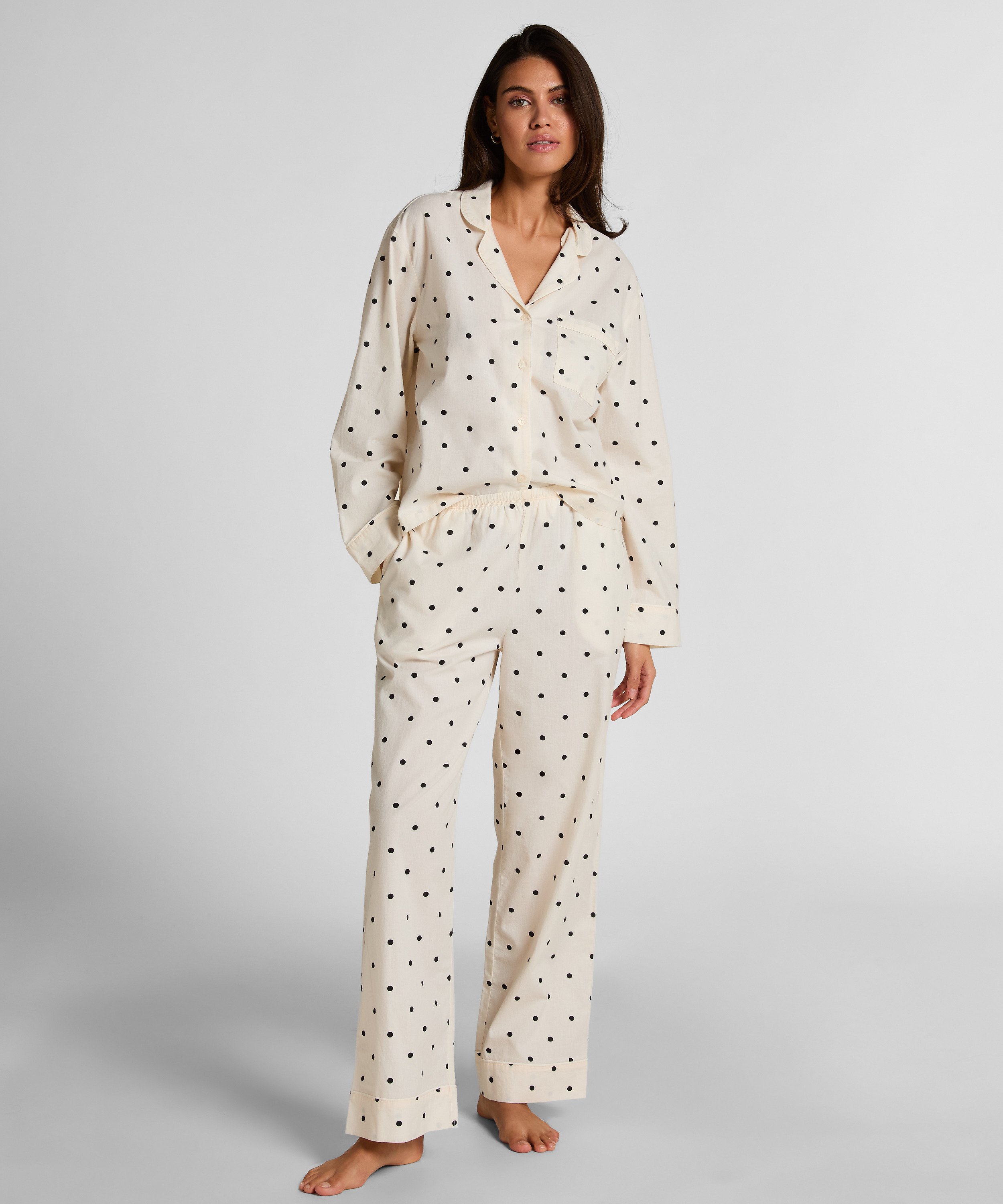 Pant Cotton Dot, White, main