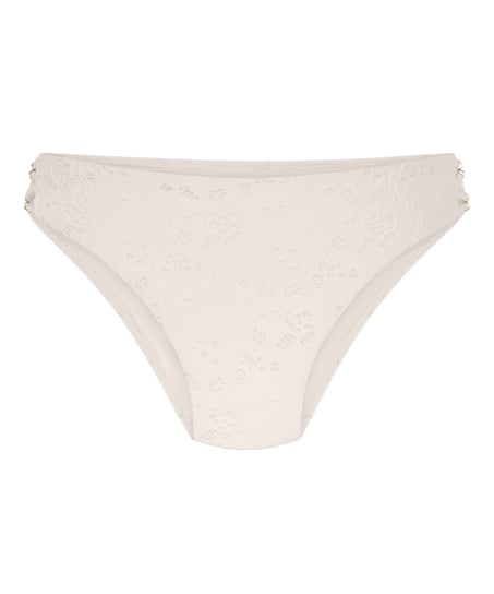 Crochet Bikini Bottoms, White