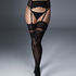 Noir All Over Decor Stockings, Black