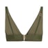 Luna Triangle Bikini Top, Green