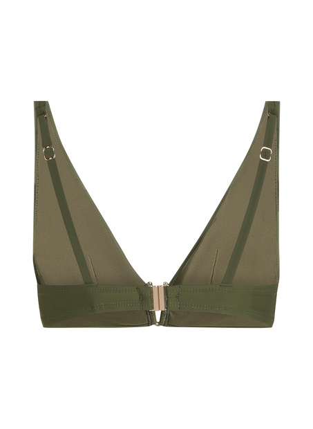 Luna Triangle Bikini Top, Green