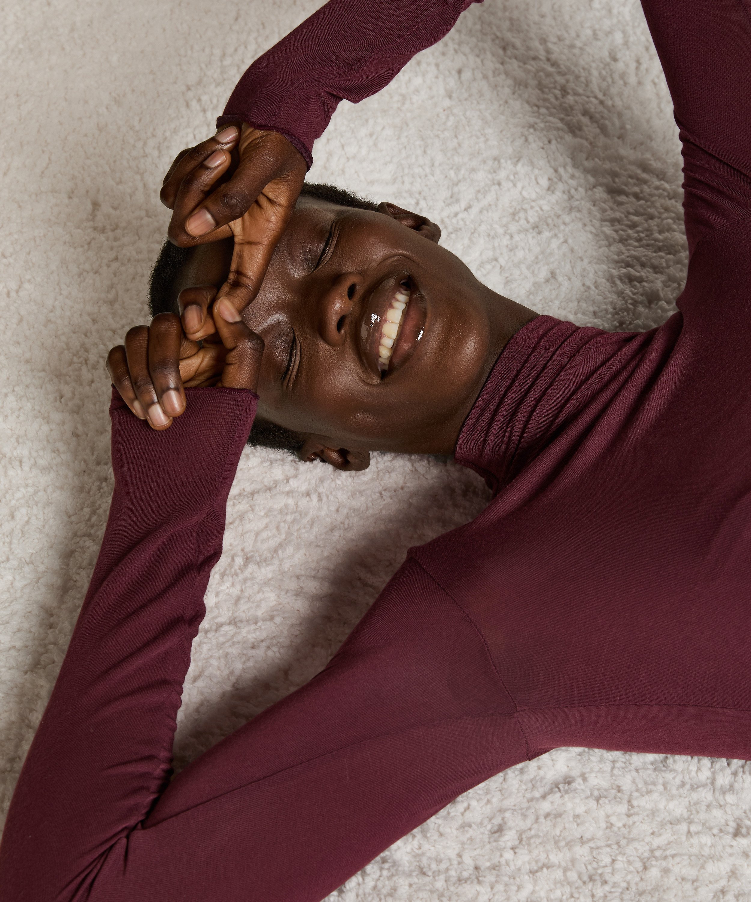 super soft Turtleneck shirt with Cashmere, Purple, main