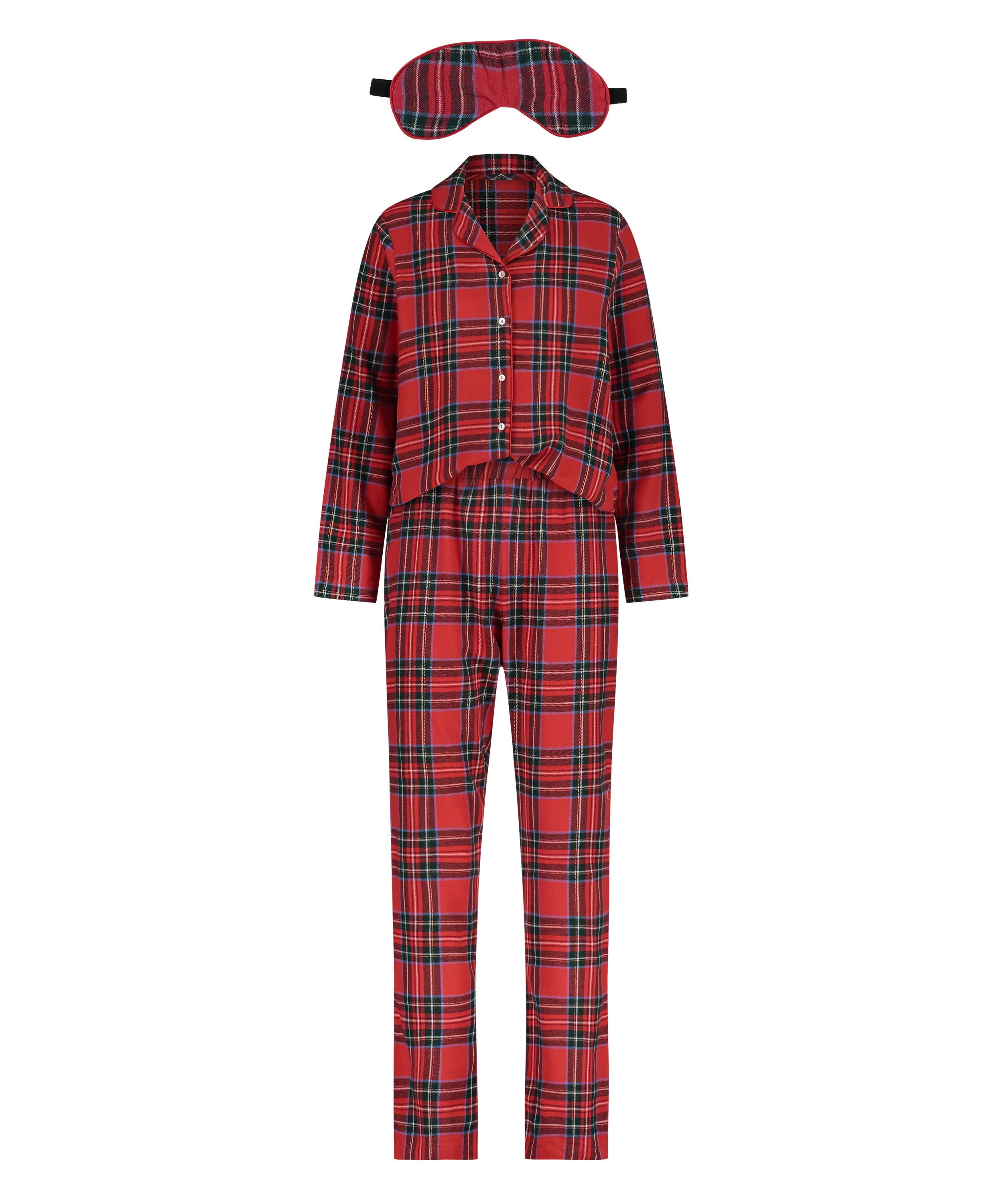 Twill Check Pyjama Set, Red, main