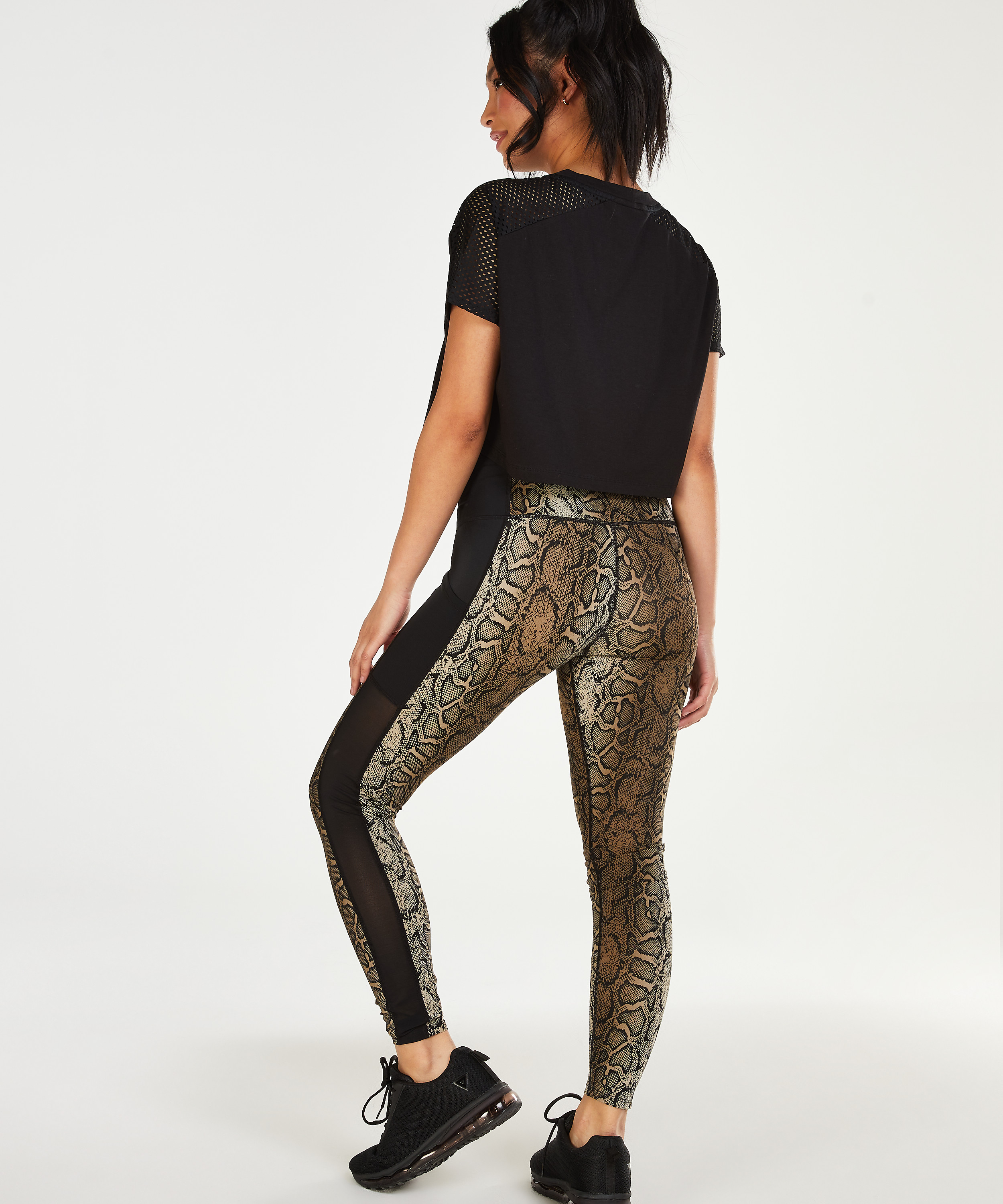 HKMX Crop Top Mesh, Black, main