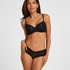 V-shaped Brazilian knickers mesh, Black