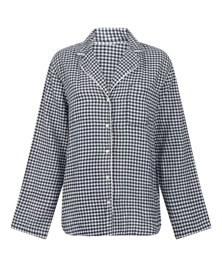 Essentials Flannel Pyjama Top, Blue