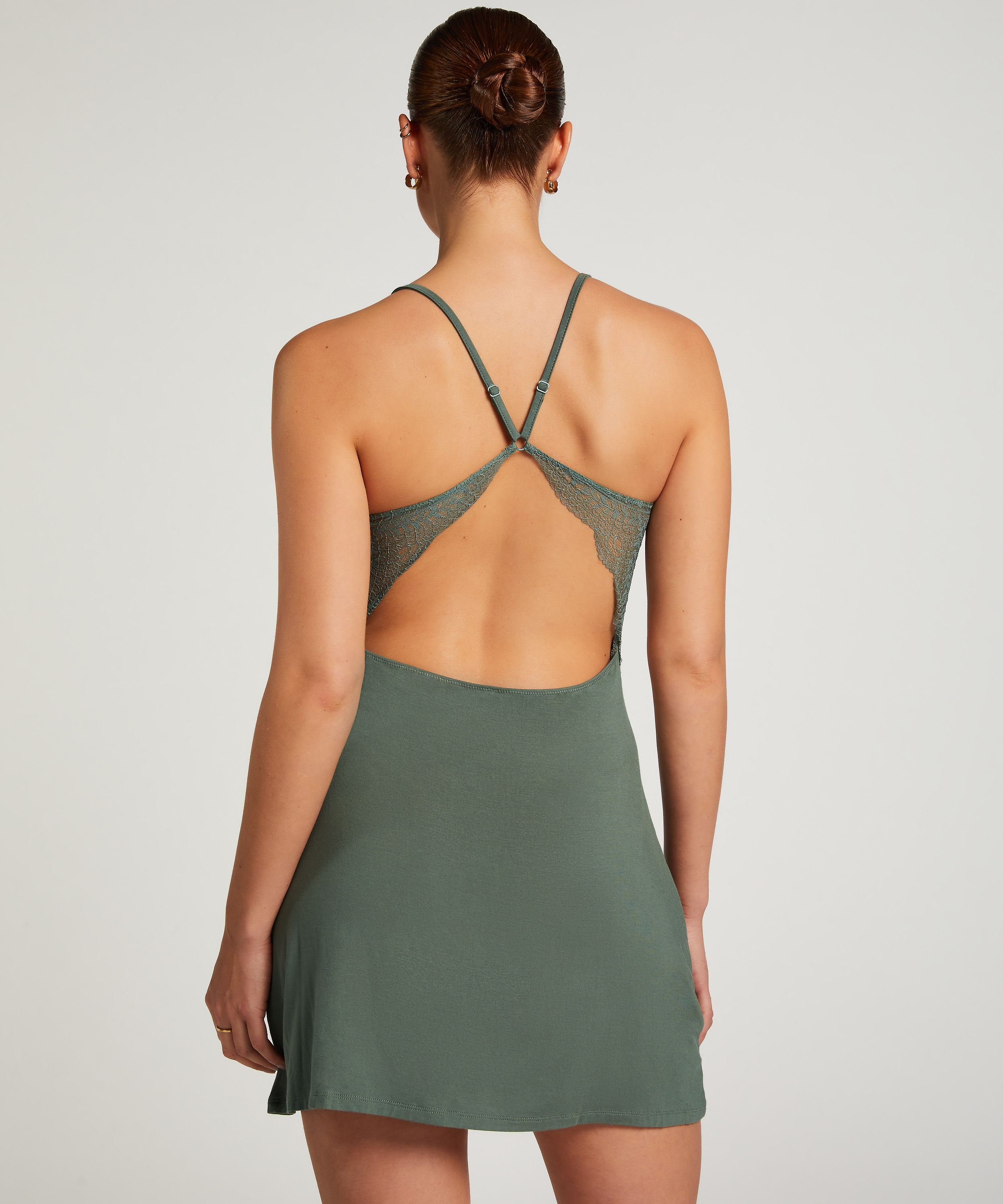 Nova Jersey Slip Dress, Green, main