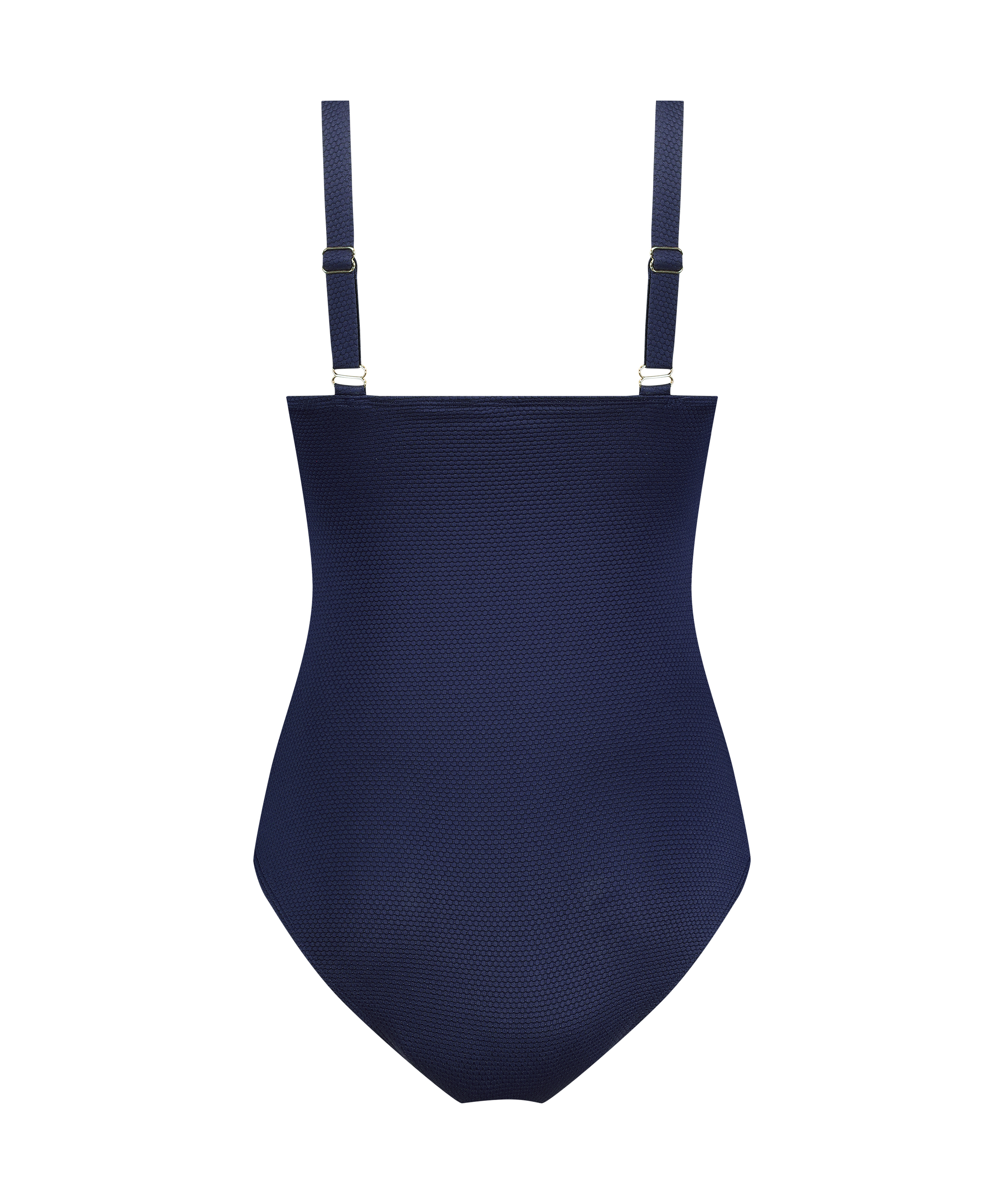 Shaping Scallop Swimsuit, Blue, main