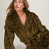 Bathrobe Jacqueared Fleece, Green