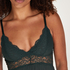 Vera jersey lace slip dress, Green