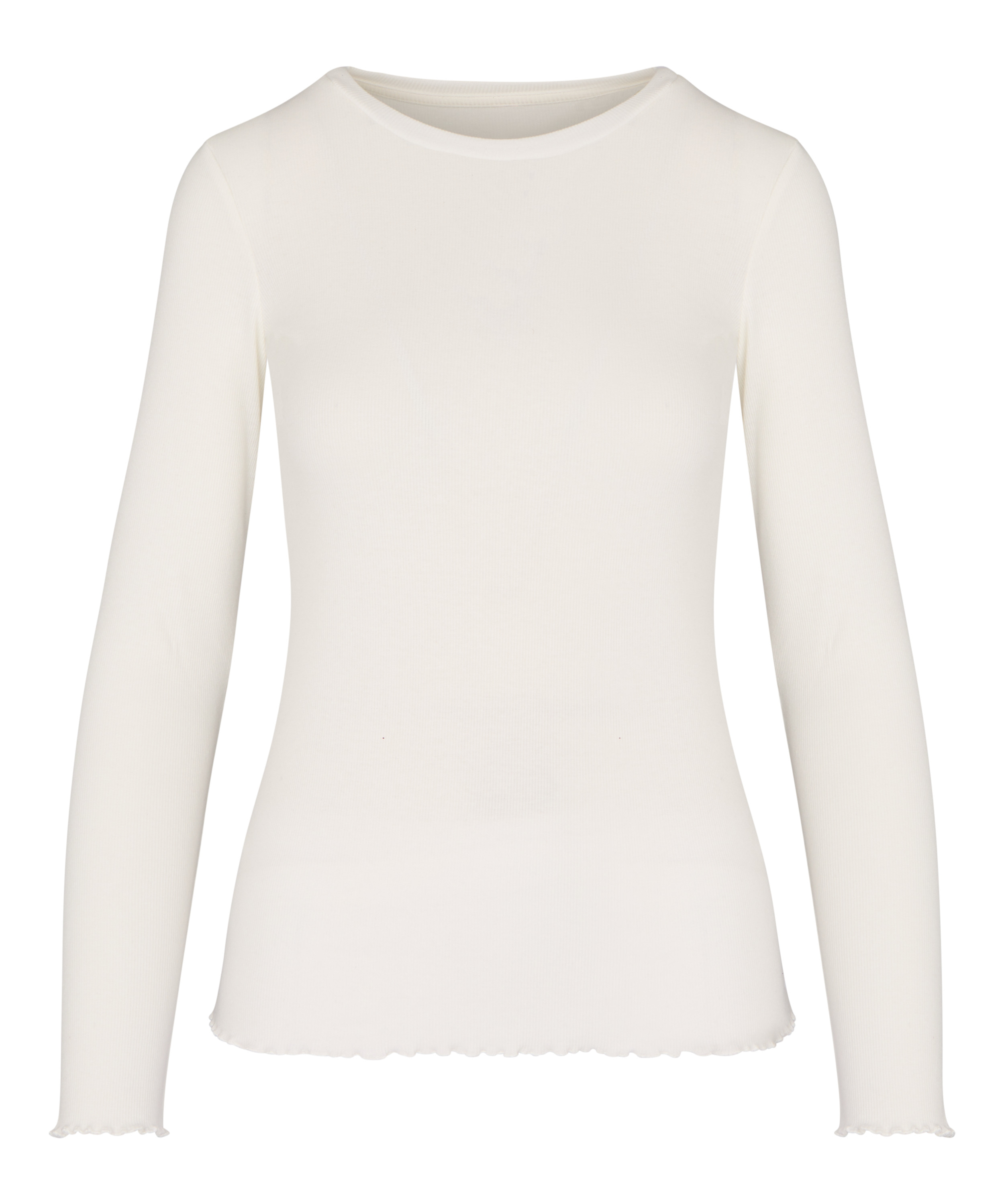 Long-Sleeved Pyjama Top, White, main