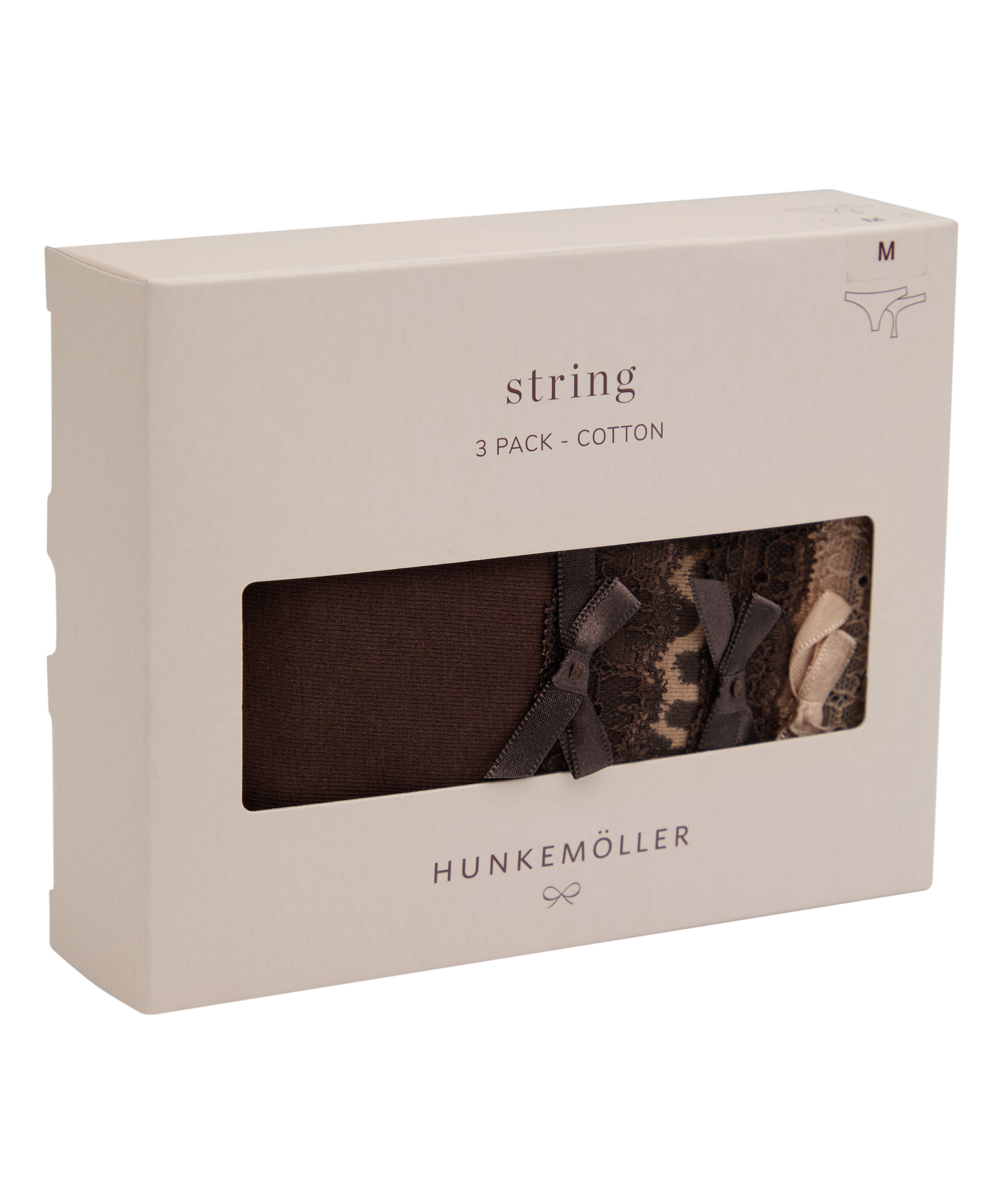 Multipack Cotton Thong, Brown