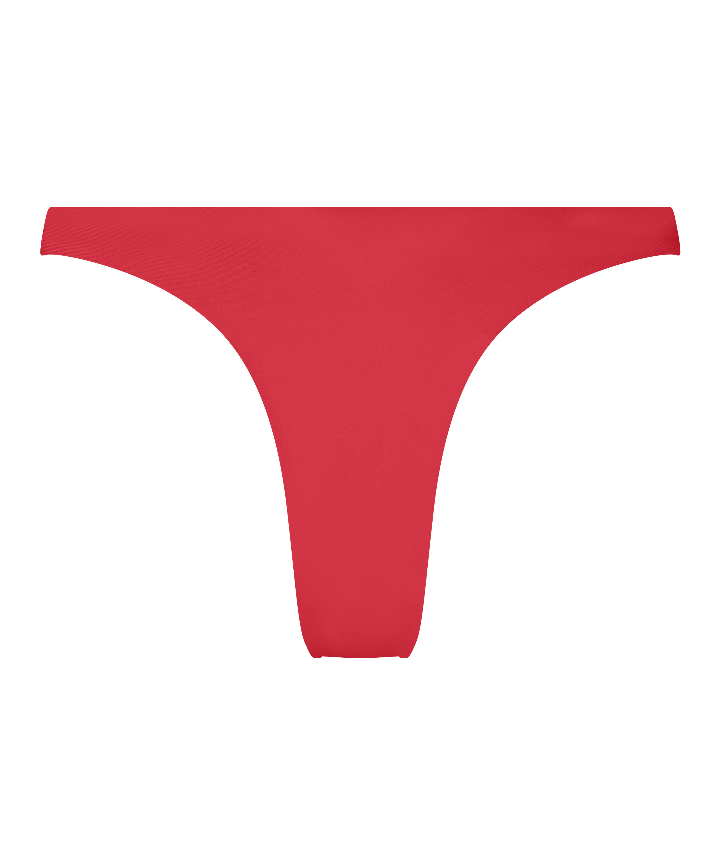Luxe High-Leg Bikini Bottoms, Red, main