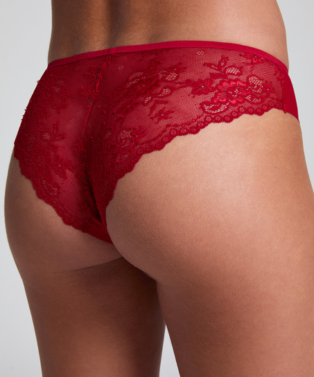 Invisible Lace Back Brazilian, Red