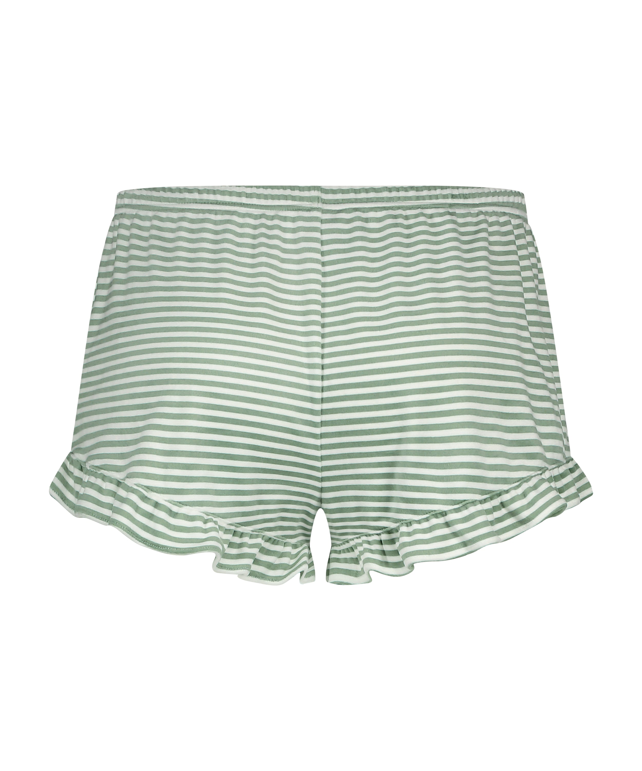 Velours Ruffle Shorts, Green, main